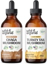 ワイルド&オーガニックチャガマッシュルーム 4 fl oz&トルコテールマッシュルーム 4 fl oz