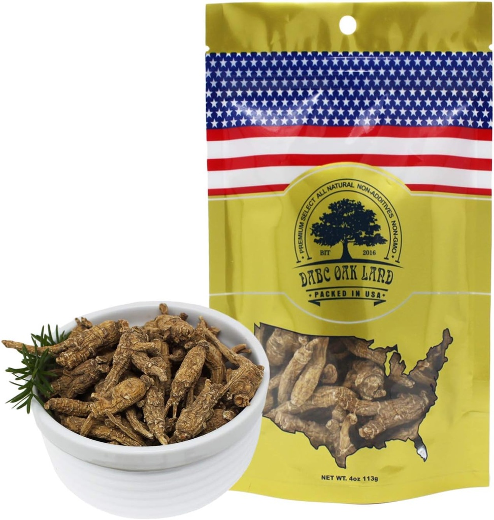 DOL Hand-Selected American Wisconsin Farmed Ginseng Root | ロング・スモール | 全国美智荘 辛州産 辛州産 香辛料亭 香料亭 アメリカン・ギンセン (Small 4oz/Bag)