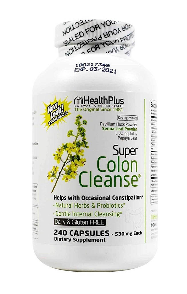 健康プラススーパーコロンクレンジング、カプセルラキシative、240-Count