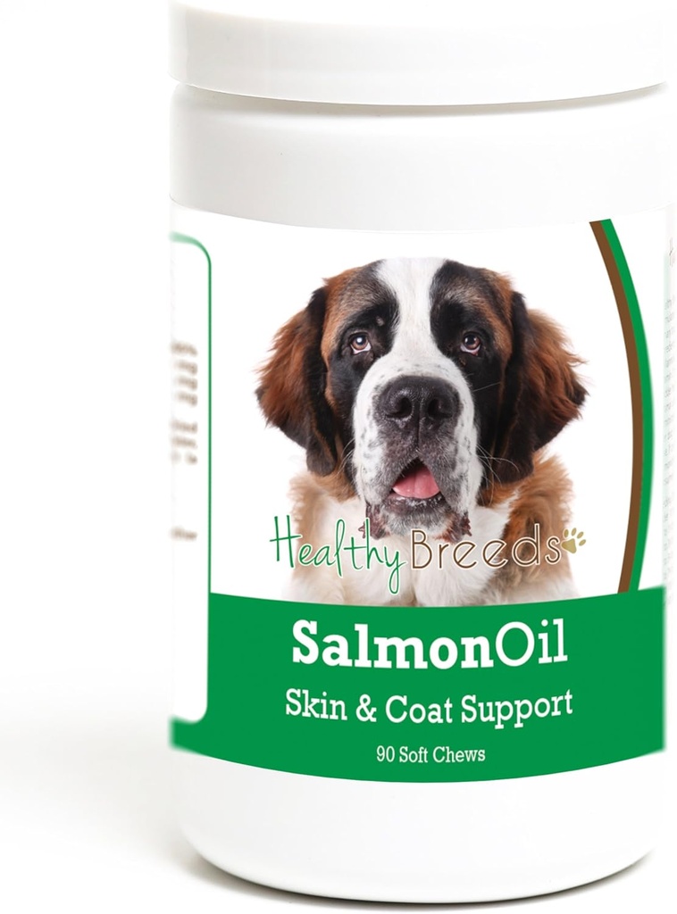 ヘルシー Breeds Saint Bernard Salmon Oil Soft Chews 90 カウント