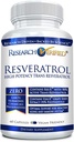 研究によって確認されるResveratrol - 98%のトランスResveratrol 1000のmgの反老化サポート - 1本のびん- 60のカプセル