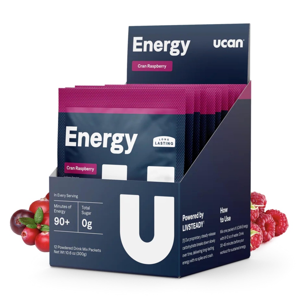 UCANエネルギーパウダー、クラン-Raz、ケト、砂糖フリープリ&男性のためのポストワークアウト、非GMO、ビーガン、グルテンフリー、ランナー、ジムゴア、高性能アツレ(12サービング、25g)に最適です。