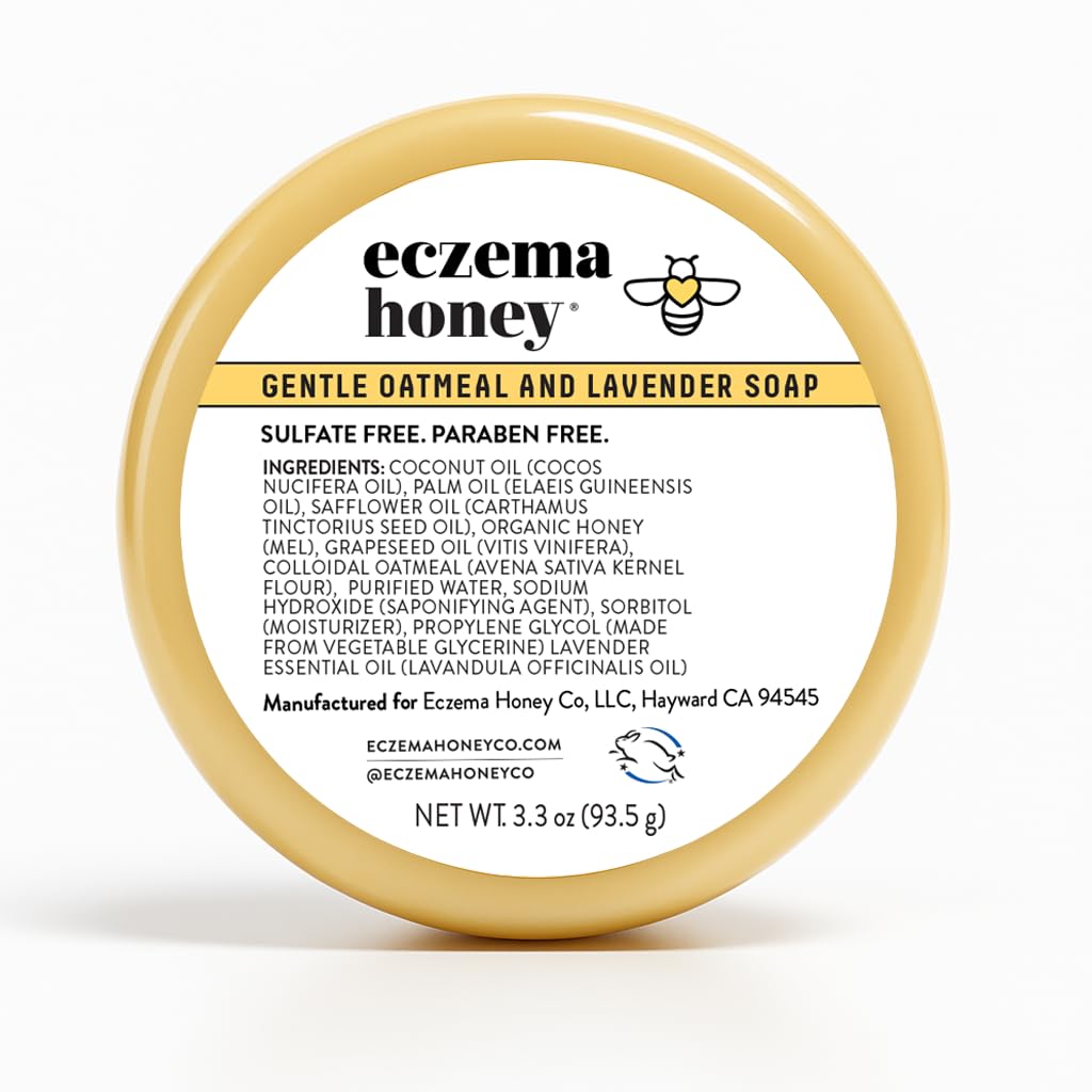 ECZEMA の蜂蜜の穏やかなオートミールおよびラベンダーの石鹸 - 自然な Eczema ボディ洗浄 - 乾燥した、かゆみ、敏感、及び Irritable の皮(3.3 Oz)のための毎日の穏やかな石鹸