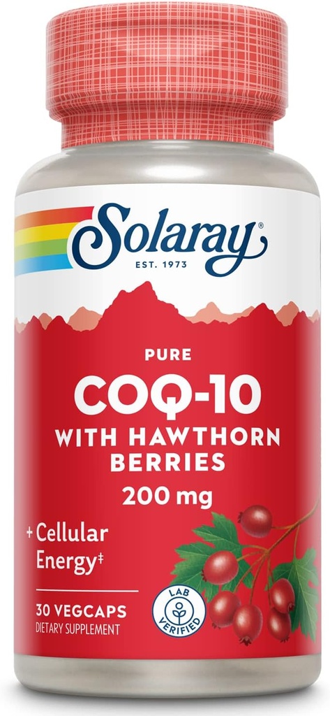 SOLARAYピュアコク10 200mg | ヘルシーハート機能とセルラーエネルギーサポート | ハーブブレンドで強化 | 30 VegCaps
