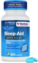 GenCare - 睡眠補助ジフェンヒアミンHCL 25mgブルーキャップ(100カプレット) - 夜間眠りを落ちる大人のための夜間眠りの丸薬を形成するノンハビット - 睡眠補助剤