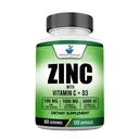 アメリカンスタンダードは、亜鉛100mg、ビタミンC1000mg、ビタミンD3 5000 IU(125mcg)をサービングごとに補う - グルテンフリー、非GMO、120カプセル、60サービング