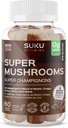 SUKUビタミン - スーパーマッシュルーム - Reishi Chaga、トルコテール&ライオンズマネブレンド免疫のためのグミー - 簡単に咀嚼 - 非GMO、グルテンフリーのグルテンフリー - エスプレッソデカフェイン風味のおいしいビタミン、50カウント