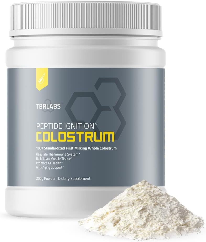 Colostrumの粉、草の送りました、腸の健康、Bloating、免除、皮及び毛は400+を含んでいます Bioactive Nutrients、Potent Bioavailable、Keto、100% First Milking - 200g (132 サービング)
