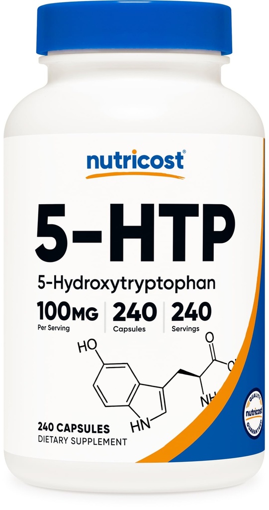 Nutricost 5-HTP 100mg、240 ベジタリアンカプセル(5-Hydroxytryptophan) - 非GMO&グルテンフリー