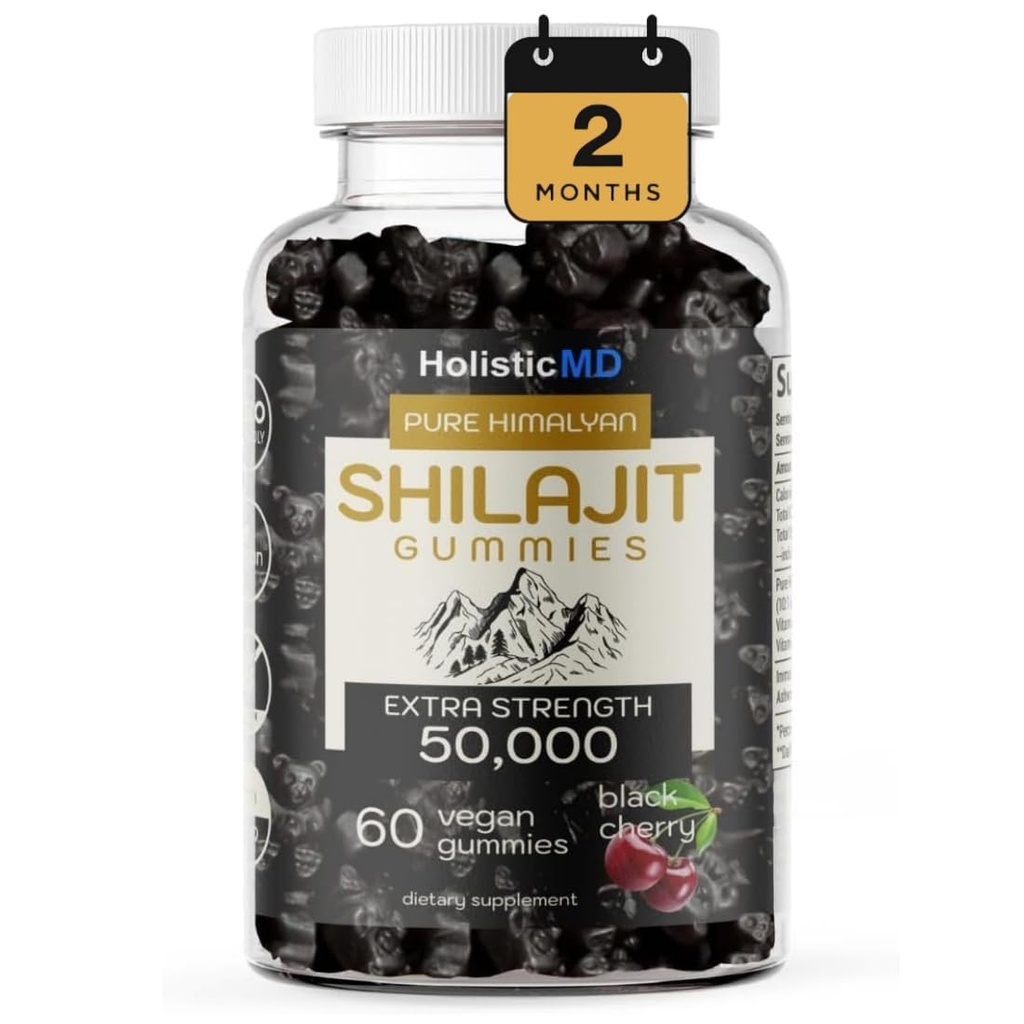 男性の女性のためのシラジットのグミー 純粋なヒマラヤの余分 Strenght メタボリズム サポート Ashwagandha のシベリアのチャガ   2 か月の供給のビーガン Keto の友好的なチェリー 60 のグミ