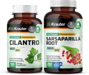 BIO KRAUTER Cilantro 100のカプセル及びSarsaparilla 250のカプセル