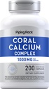ピッピングロックサンゴカルシウム1000mg | 200カプセル | ビタミンD・C・マグネシウム配合の骨折コンプレックス | 非GMO・グルテンフリーサプリメント
