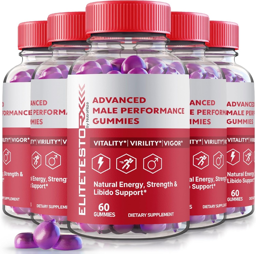(5 パック) エリート Testo Rx グミー, すべての自然男性式, 男性のためのプレミアムサプリメント, 全体的な健康のための EliteTesto Rx ピイル, エリート TestoRx ギーミー s, 公式 EliteTestoRx レビュー (300 ガミー)