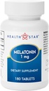 GeriCare Melatonin 1mg睡眠サポートサプリメント、Gentle Nighttime Sleep Aid、Non-Habitフォーミング、リラックスと休息を促進するのに役立ちます、ジェットラグ回復、およびより良いナイトタイムレスト、180錠