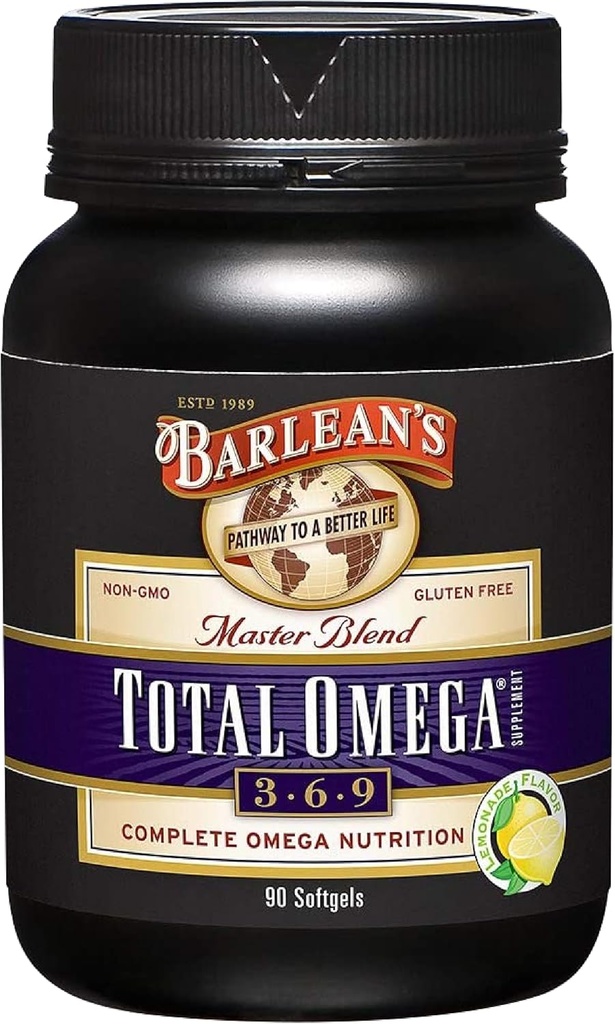 Barleanの合計オメガ3 6 9のSoftgels、BorageおよびFaxseedオイルとの混合された魚油の補足、1,000 mg Omegas ALA、EPA、共同サポート補足のためのDHAおよびGLA、90の計算