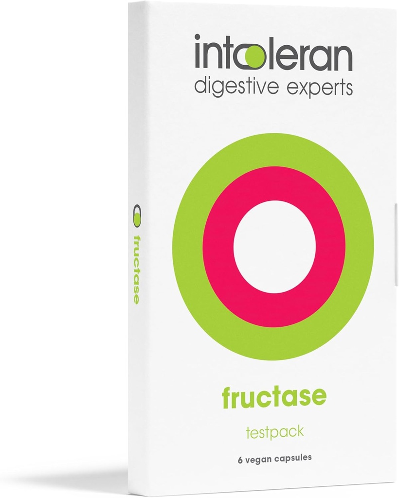 Intoleran Fructase 消化酵素 Testpack - 6 カプセル | フルクトース耐容性のためのサプリメント | 消化糖食品&飲料(フルーツ砂糖)の摂取に役立つ酵素 | 迅速な行動 | 純粋でビーガン | 低FODMAP