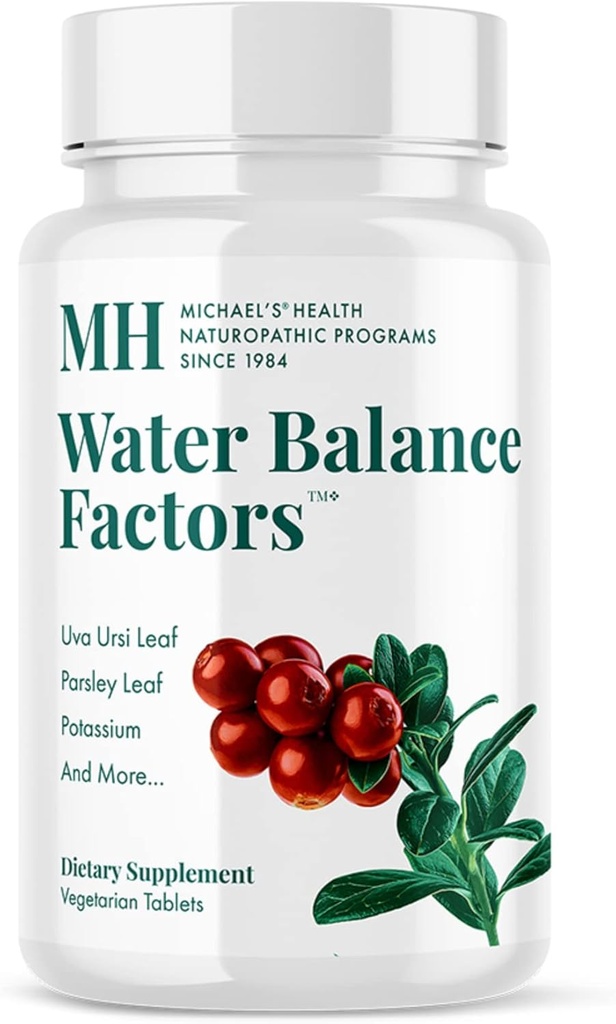 MICHAEL'S Health Naturopathic Program ウォーターバランスファクター - 120 ベジタリアンタブレット - バランスの流動レベル - カリウムとビタミンB6 - グルテンフリー、コシャ - 40 サービング