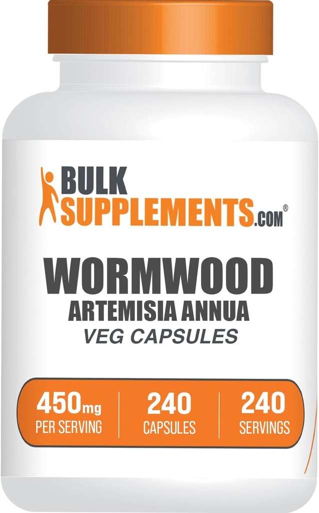 BulkSupplements.com ワームウッドエキスカプセル - ワームウッドサプリメント、Artemisia Annuaリーフ、グルテンフリー、サービングあたり1カプセル、240ベジカプセル(パッケージ1)