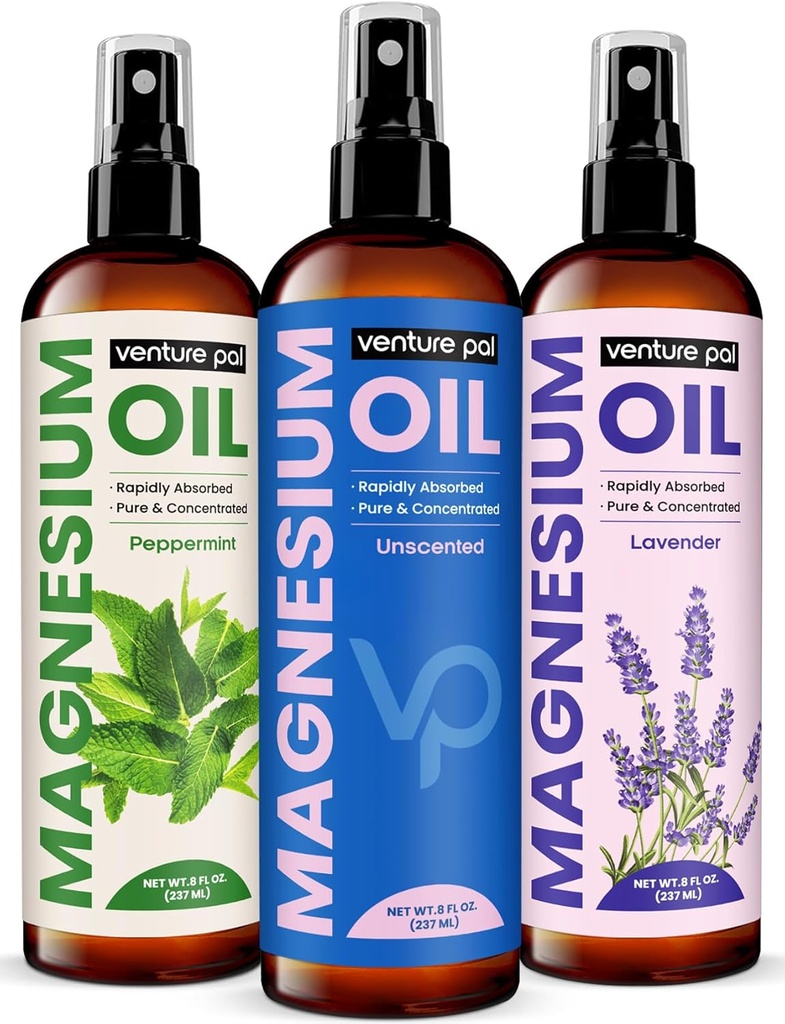 ベンチャー・パル100%のラベンダー、速い吸収の純粋なマグネシウムの油スプレー、より少ないつく締まること、睡眠及び筋肉弛緩のための超慰め、7 (大きい 8 oz)鉱物