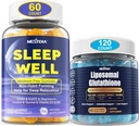 Melatoninは大人のための自由な自然な睡眠のガミー+女性のためのLiposomalのグルタチオンのガミーの補足を解放します