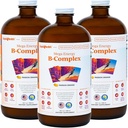 LIQUIDHEALTHメガエナジーメチル化されたBコンプレックス、大人の液体のビタミンの補足-エネルギーを増加して下さい、圧力及び疲労を取り除きます、免疫サポート、中心及び腸の健康-米国、ビーガン、砂糖なし(3パック)で作って下さい
