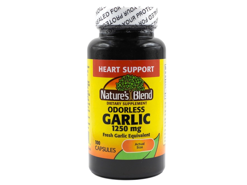 Nature'sのブレンド無臭のニンニク 1,250 mg 100の帽子