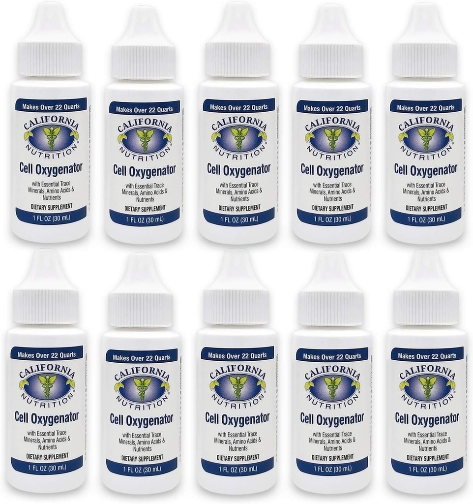 細胞の酸素化器1 Fl Ozのびん(10のパック)、細胞の食糧集中液体酸素水低下、栄養の食事療法の補足、Suportの免疫システム、アミノ酸及びトレースの鉱物