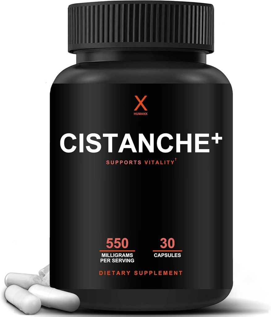 Humanx Cistanche+ 550MG (人のためのCistanche Tubulosaのエキスの粉) 米国は-Swallowのカプセルに容易-アスレチックの性能、強さおよびVitalityを支える強力な補足-----------作りました