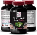 ビオチン、ダイナミックカラー - GRAY HAIR REVERSE - 更新された髪の外観、髪の輝き、新鮮なバイブレーター、色の再活性化剤、緑豊かな髪、放射状の光沢、髪の輝き、再生式1ボトル60カプセル