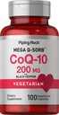 パイピングロックコク10 200mgカプセル | 100丸薬 | 黒胡椒エキス配合 | 女性・男性用補酵素Q10サプリメント | ベジタリアン・非GMO・グルテンフリー