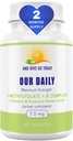 私たちの毎日のVites L-Methylfolate Bコンプレックスコファクタ&エッセンシャルアミノ酸(7.5mg) - 活性フレート、メチル化されたB12メチルコバラミン、B6およびグリシン - 60カウント