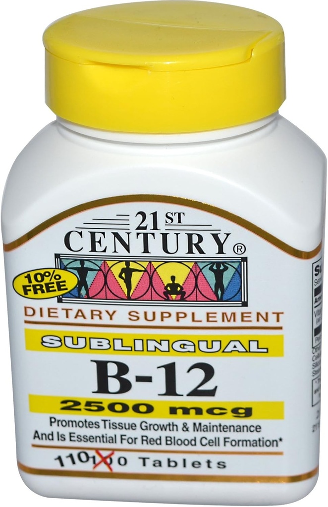 21st世紀、B-12、2500 mcg、110錠 - 2pc
