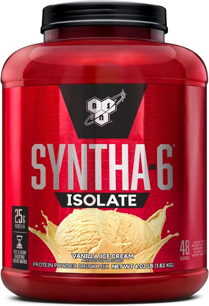 BSN SYNTHA-6 ISOLATE の蛋白質の粉、Whey の蛋白質の隔離、味: バニラのアイス クリーム、48 人のサービング
