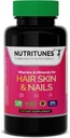 Hair Skin and Nail Vitamins–Biotin & Collagen Formula with B Vitamins, Zinc & Selenium – Promotes Hair Strength, Skin Hydration & Nail Health – 120 Softgels