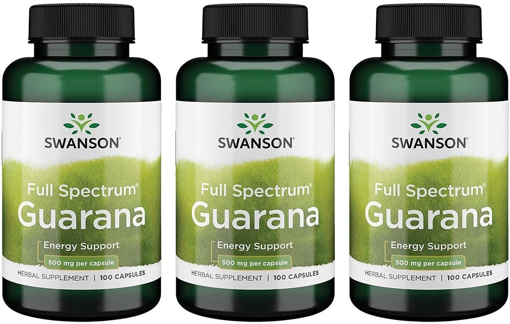 Swanson Guarana 500ミリグラム100カプセル(3パック)