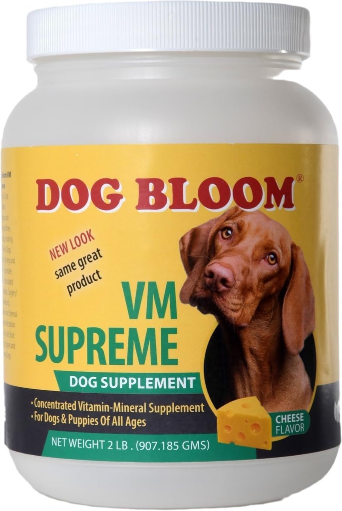 VM最高 | 犬用究極のビタミン&ミネラルサプリメント | 本物のチーズ味 | (32 oz. (2 lbs)