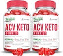 正当化研究所 (2 パック シンプル健康 Keto ACV Gummies 高度な式 1000MG Apple Cider Vinegar フォーミュレート と Pomegranate ビート ジュース パウダー B12 ビーガン非 GMO 120 Gummys