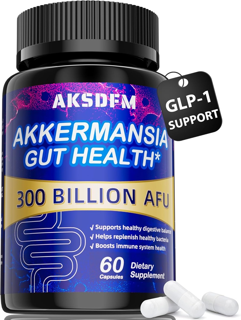 GLP-1の補足-女性及び人のための300億AFU Akkermansia Probiotic、GLP-1の生産のためのAkkermansia Muciniphila、消化器、腸、免疫、高めますガットのライニング機能- 60の計算