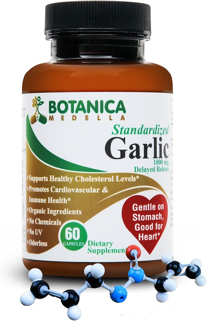 12400 mcg Allicin - 3rdパーティーによってテスト - 無臭 - 有機成分 - 遅延解放 - 30〜60日の供給