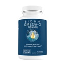 BIOHM Omega-3の魚油(2500mg、60のSoftgels)の高い効力860mg EPA及び630mg DHA、Omega 3の脂肪酸の補足は頭脳、接合箇所、目、肝臓及び腸の健康、持続可能の源を支えます