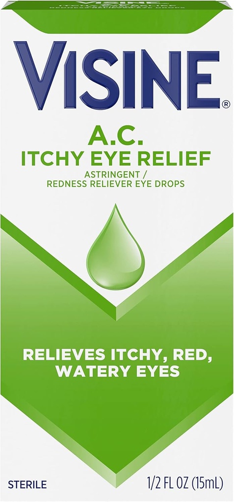 Visine A.C. 亜鉛硫酸塩及びTetrahydrozoline HCl、赤みのRelieverの目の低下の処置及びItchy、赤く、水及びIrritatedの目のためのAstringent、0.5のfl.のoz