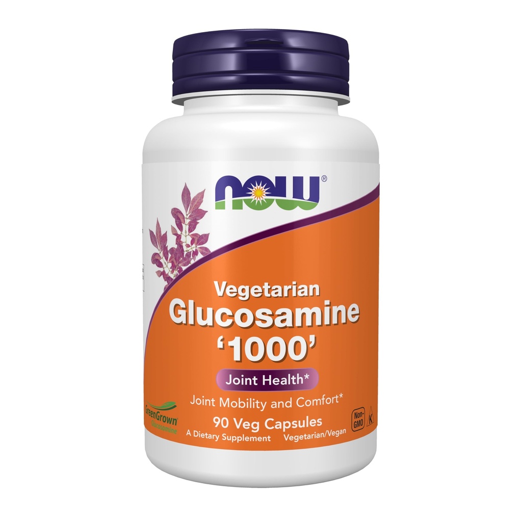 NOW Foodsは、Glucosamine '1000'(GreenGrown®グルコサミン)、ベジタリアン、90のベジーカプセルを補います