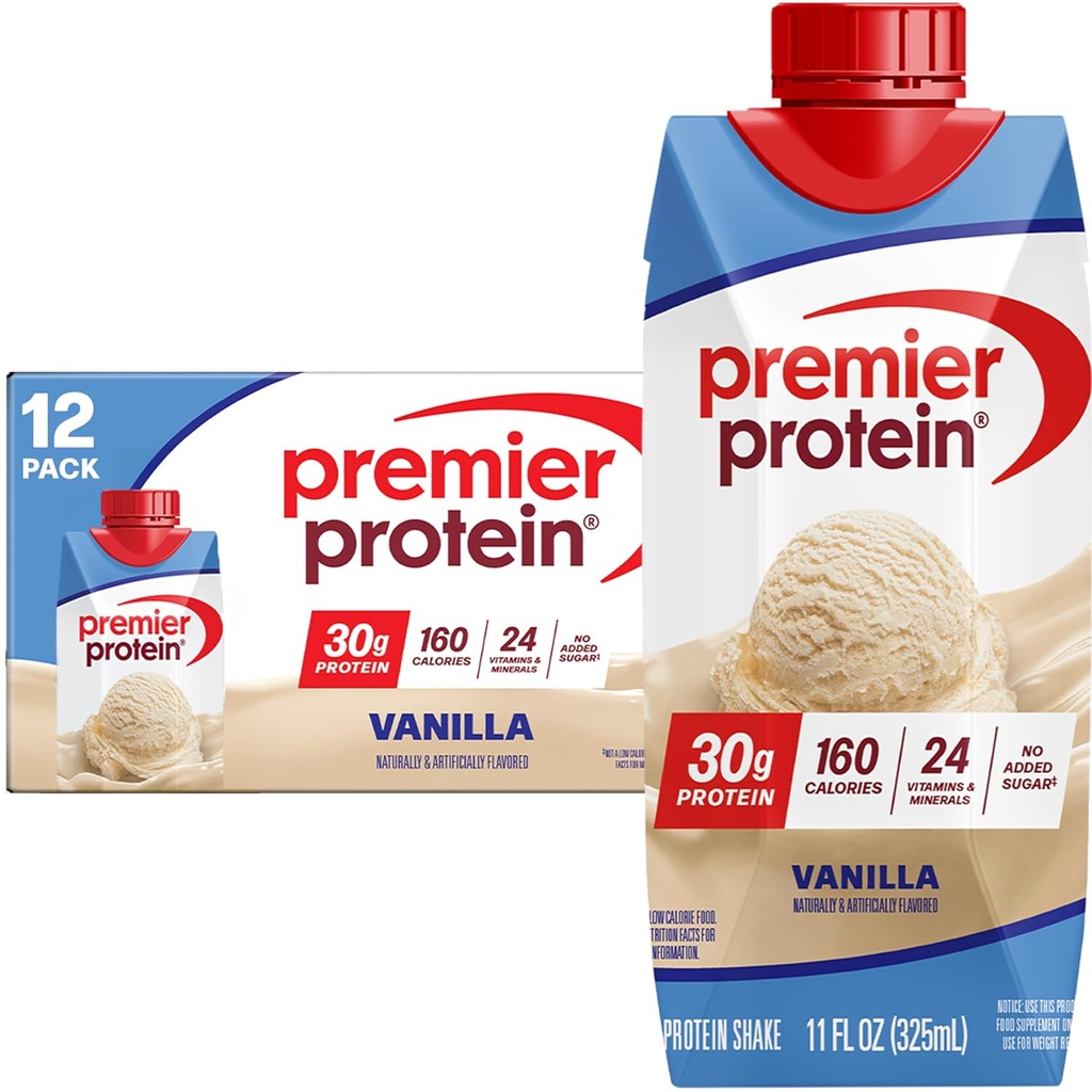 プレミアプロテインシェイク、バニラ、30gプロテイン、11 fl oz、12 のパック(パッケージ 5 月 Vary)