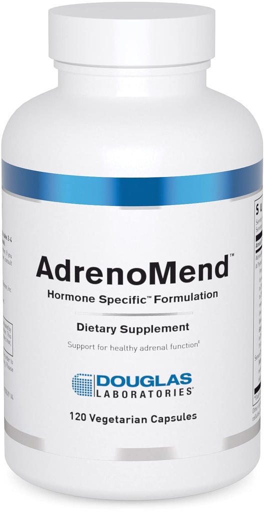 Douglas Laboratories AdrenoMend - Rhodiola Herbal Supplement - Adrenal Support - Ashwagandha、Bacopa Monnieri、およびその他の適応物質 - 非GMO - 120ベジタリアンカプセル