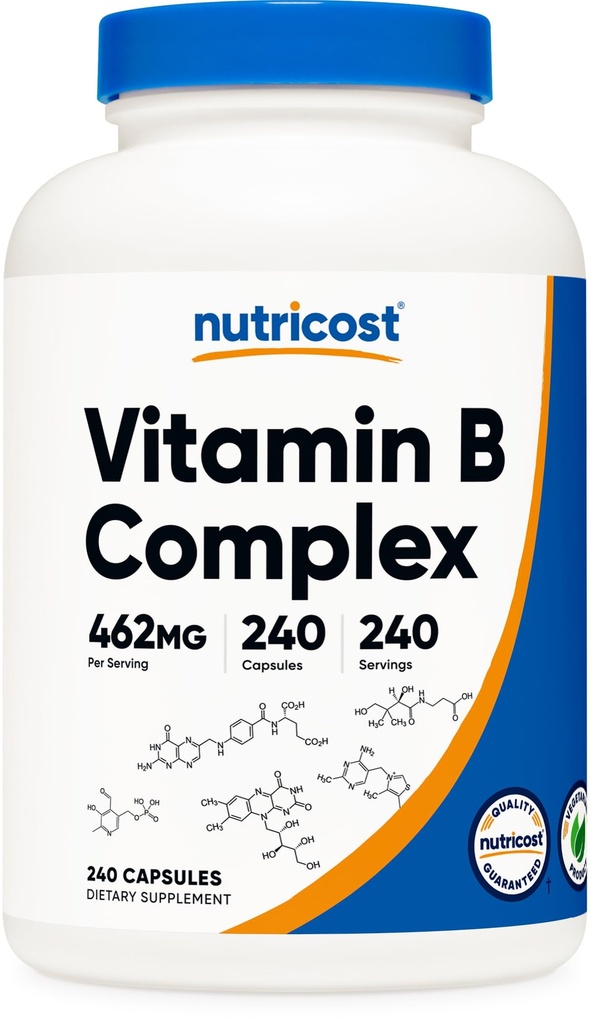 NutricostビタミンBコンプレックス462mg、240カプセル - ビタミンC - エネルギーコンプレックス