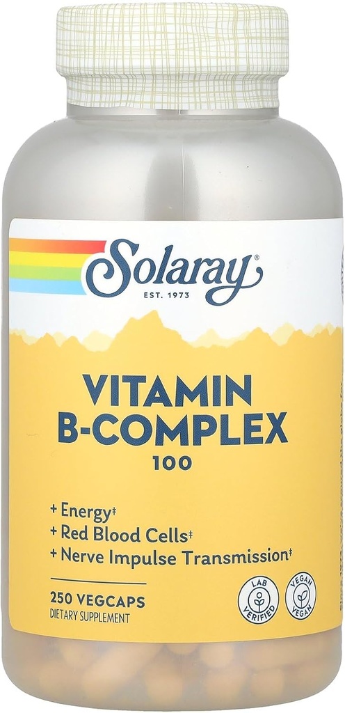 Solaray Bコンプレックスサプリメント、100mg、250カウント