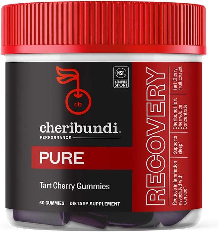 Cheribundi Tartチェリーガミーピュア | 25 Tart Cherriesで最大の回復のためのパフォーマンス | 強力な抗酸化剤サポート, 非GMO, グルテンフリー, 完全菜食主義者の | サービングあたりの20カロリー | 60カウント