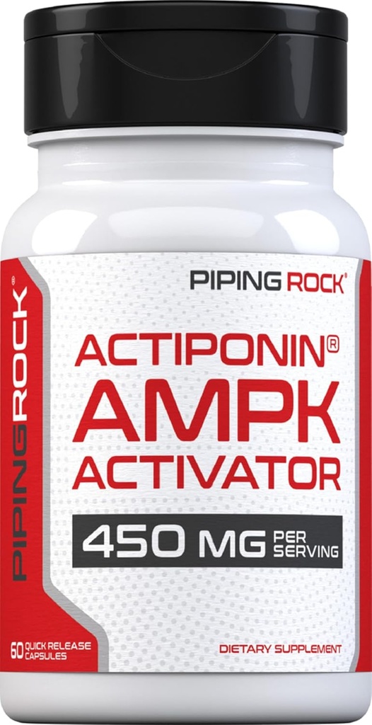 パイピングロックAMPKメタボリックアクティベーターサプリメント | 450mg | 60カプセル | Actiponin | Gynostemma Pentaphyllum Extract | 非GMOとグルテンフリー