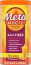 Metamucil 4-in-1のPsylliumのハスク繊維の補足、実質の砂糖、72の大さじ、オレンジ風味付けされた、植物ベースのPsylliumのハスク繊維となされる消化の健康のための毎日の繊維粉