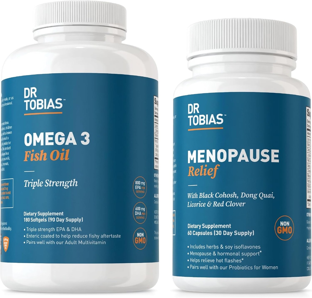Dr. Tobias Omega 3 魚油と女性のための月経間の救済, エッセンシャルオメガ 3 s と内分泌サポート, ホット フラッシュとナイト スウェット サプリメント, 非 GMO
